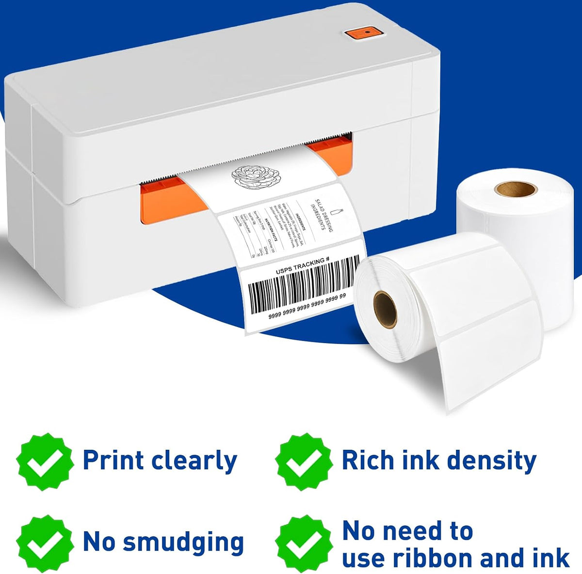 ESSENTIAL 4" x 2" Direct Thermal Labels,1" Core (750 Labels, 1 Roll) - Image 4