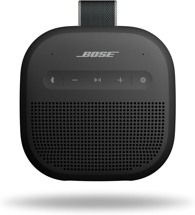Bose SoundLink Micro Portable Bluetooth Speaker (2nd Gen), Wireless Outdoor Speaker, Up to 12 Hours Battery Life, Waterproof and Dustproof, Black | Bluetooth Core 5.4 with IP67 rating and 12-hour battery for hiking, travel and outdoor use by Unknown