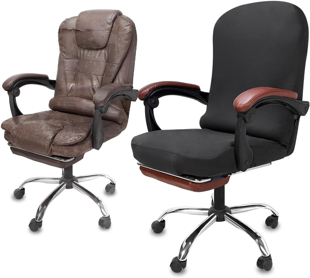 XL Office Chair Cover with Armrest Covers for Large Executive Chairs,Black - Image 7
