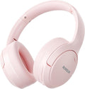 RUNOLIM Hybrid Active Noise Cancelling Headphones, Wireless Over Ear Bluetooth Headphones with Microphone, 100H Playtime, Foldable Headphone with HiFi Audio, Deep Bass for Home Travel Office（Pink） by RUNOLIM