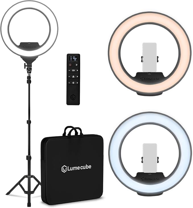 Lume Cube Ring Light Pro | Wireless Professional Lighting for Photography, Streaming, Video | Fully Adjustable Color and Brightness | Includes Sturdy, Portable Tripod Mount and Padded Carrying Case by LumeCube