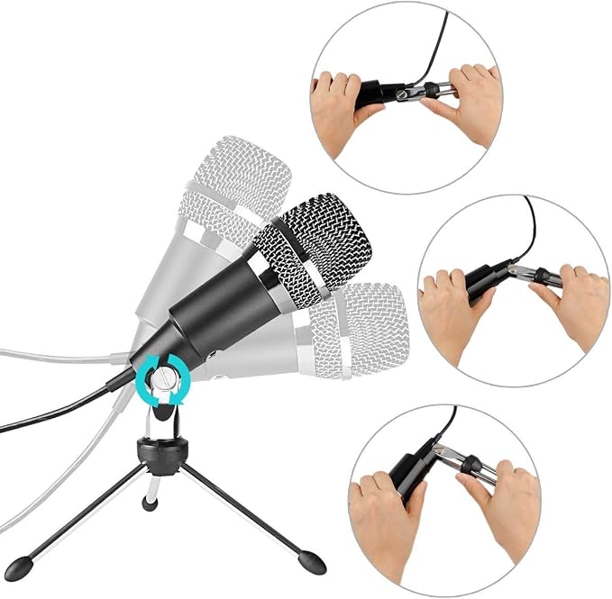 FIFINE USB Microphone, Plug and Play Home Studio USB Condenser Microphone for Skype, Recordings for YouTube, Google Voice Search, Games, for Windows and Mac-K668 - Image 8