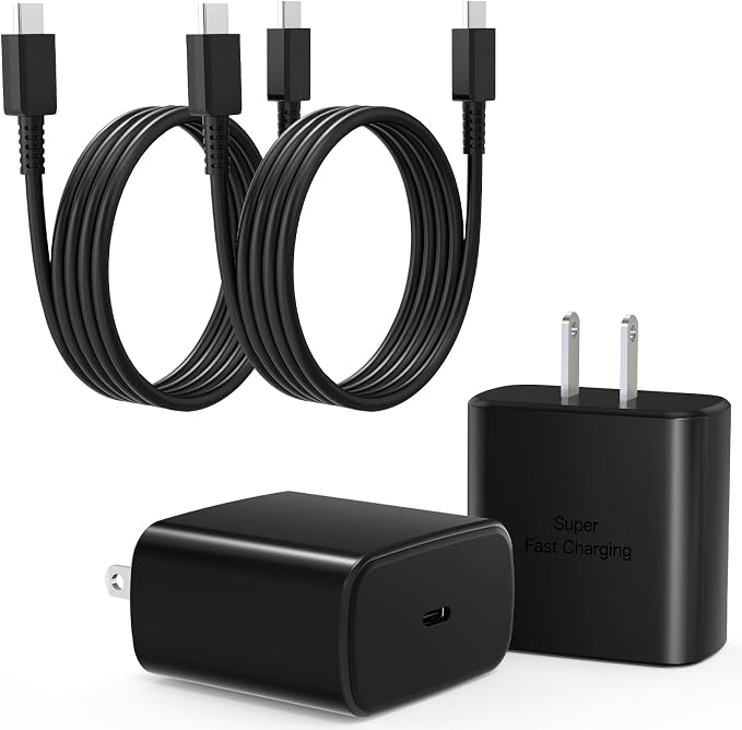 Super Fast Charger USB C,2Pack 3FT Phone USBC Cables with Type C Charger Fast Charging Blocks Compatible with Samsung Galaxy S25/S25 Ultra/S24 Ultra/S24/S23/S22/S21/iphone 17/16/15 by Mitesbony