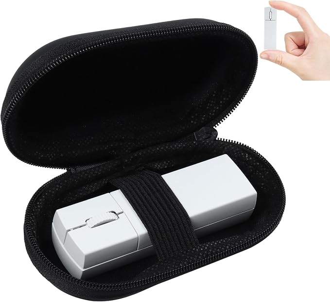 elec Space Wireless Mini Finger Mouse - Silent Dual-Mode Bluetooth & 2.4GHz, Ergonomic Portable PC Mice with Case, Compatible with MacBook and Chromebook by elecSpace