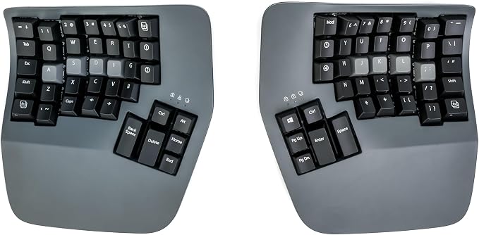 KINESIS Advantage360 Professional Split Ergonomic Keyboard - Bluetooth | Quiet Mechanical Switches | Fully Programmable Open Source | Contoured Shape | Adjustable Tenting | Backlit by Kinesis