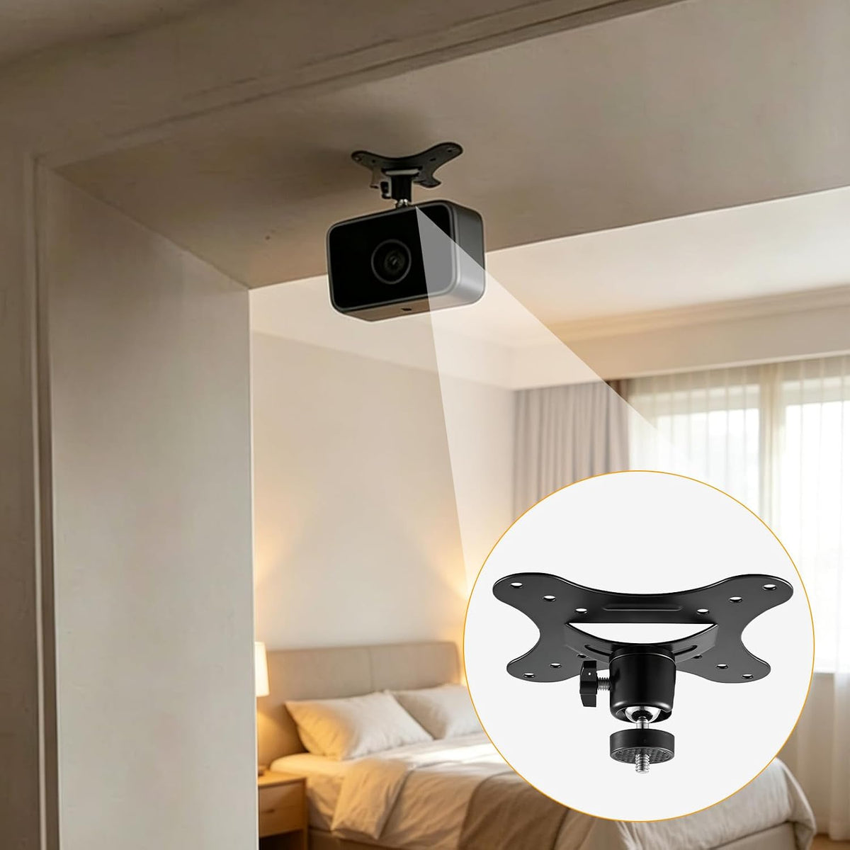 2-Pack Projector Ceiling Mount Iron Wall Mount Bracket - Image 4