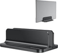 OMOTON Vertical Laptop Stand Holder, Adjustable Dock for MacBook, Black | Aluminum Stand for MacBook Stand, Fits Chromebook & Gaming Laptops up to 17.3 in, Office Desk Organization, Space-Saving by OMOTON
