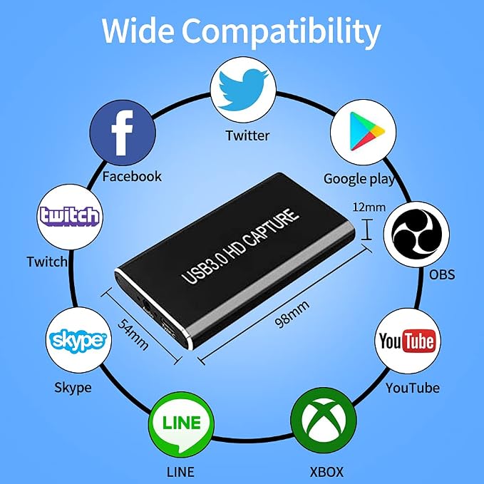 HDMI Video Capture Card, VSVABEFV Audio Video Capture Card, HDMI to Type-C/USB 3.0 HDMI Video Capture Device, Full HD 1080P for Live Broadcasting Gaming Streaming Video Conference. - Image 7