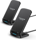 NANAMI Wireless Charger 2 Pack, 10W Nightstand Fast Cordless Charging Stand | Compatible with iPhone 17/17 Air/16/15/14/13/12, Desktop Phone Charger for Samsung Galaxy S26/S25/S25 Ultra/S24/S23, Pixel 8 by NANAMI
