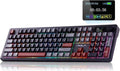 AULA F106 Pro Wireless Gaming Keyboard Creamy Mechanical Keyboards 104 Keys | 8000mAh,Hot Swappable Custom Full Size Knob&Screen,RGB Backlit,Pre-lubed Blaze Switches,PBT Keycaps,Tri-Mode BT/2.4GHz/USB-C by AULA