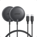 Anker Zolo MagSafe-Compatible Wireless Charger with Qi2 15W Fast Charging | Qi2-Certified Charging Pad for iPhone 17 - 12 Series, AirPods, and More (2-Pack, Adapter Not Included, Not for Pixel, Black) by Unknown