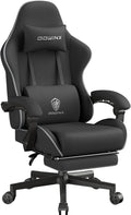 Dowinx Gaming Chair Fabric Big and Tall with Pocket Spring Cushion, Massage Game Chair Cloth with Headrest, Ergonomic Computer Chair with Footrest 350LBS by Dowinx