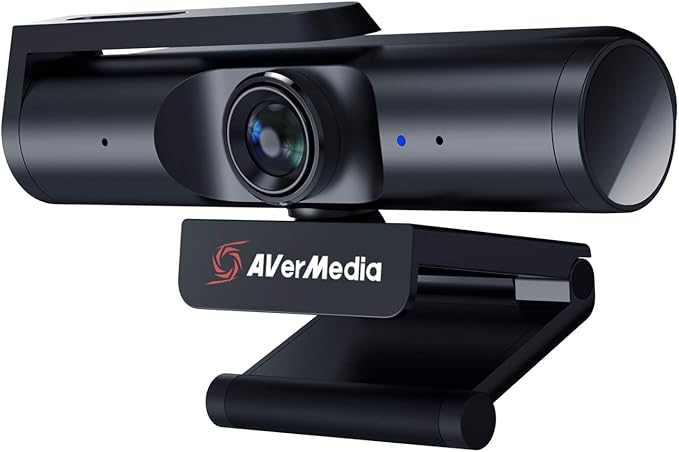 AVerMedia 4K webcam for PC, Gaming Camera for Streaming, Video Calls, Built-in Mic, Privacy Cover, for Teams, Google Meet, Zoom, OBS and more, for PC/Mac - PW513 Live Streamer CAM by AVerMedia