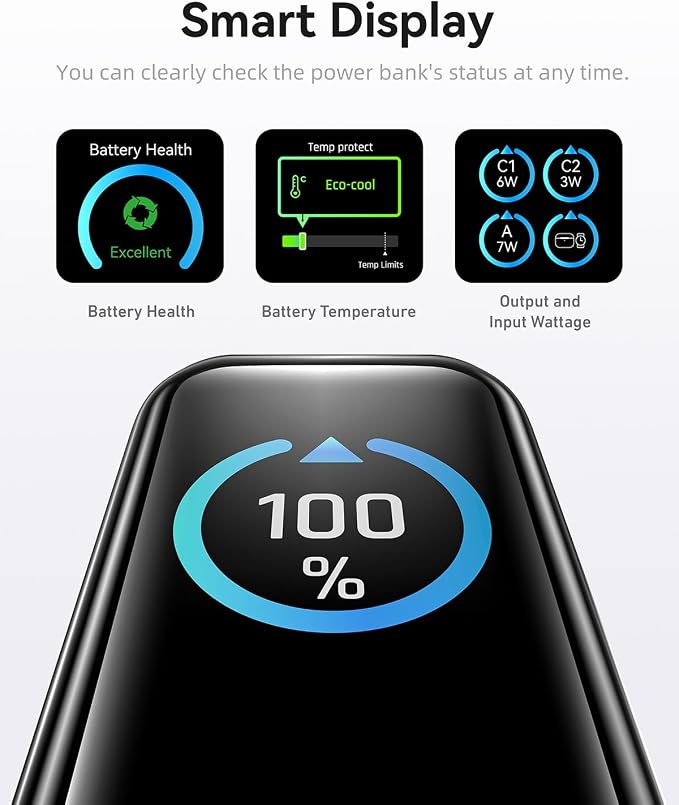 MOKiN Portable Charger with Built-in Retractable USB-C Cable, 45W Fast Charging 10000mAh Power Bank, Compact Travel Battery Pack for iPhone 17/16, Samsung Galaxy, iPad, Pixel and More - Image 6
