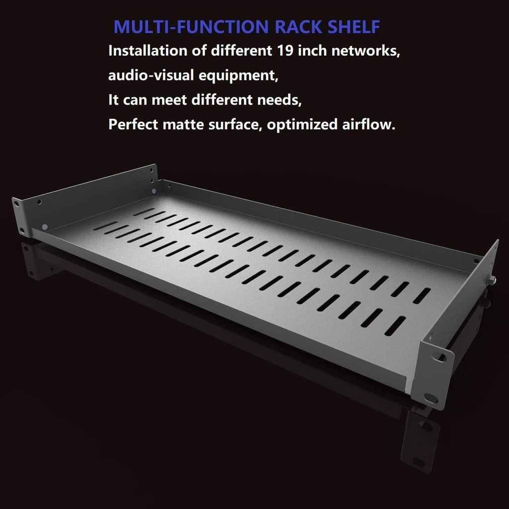 2 Pack of 1U Vented Cantilever Server Rack Mount Shelf 8" D - Image 5