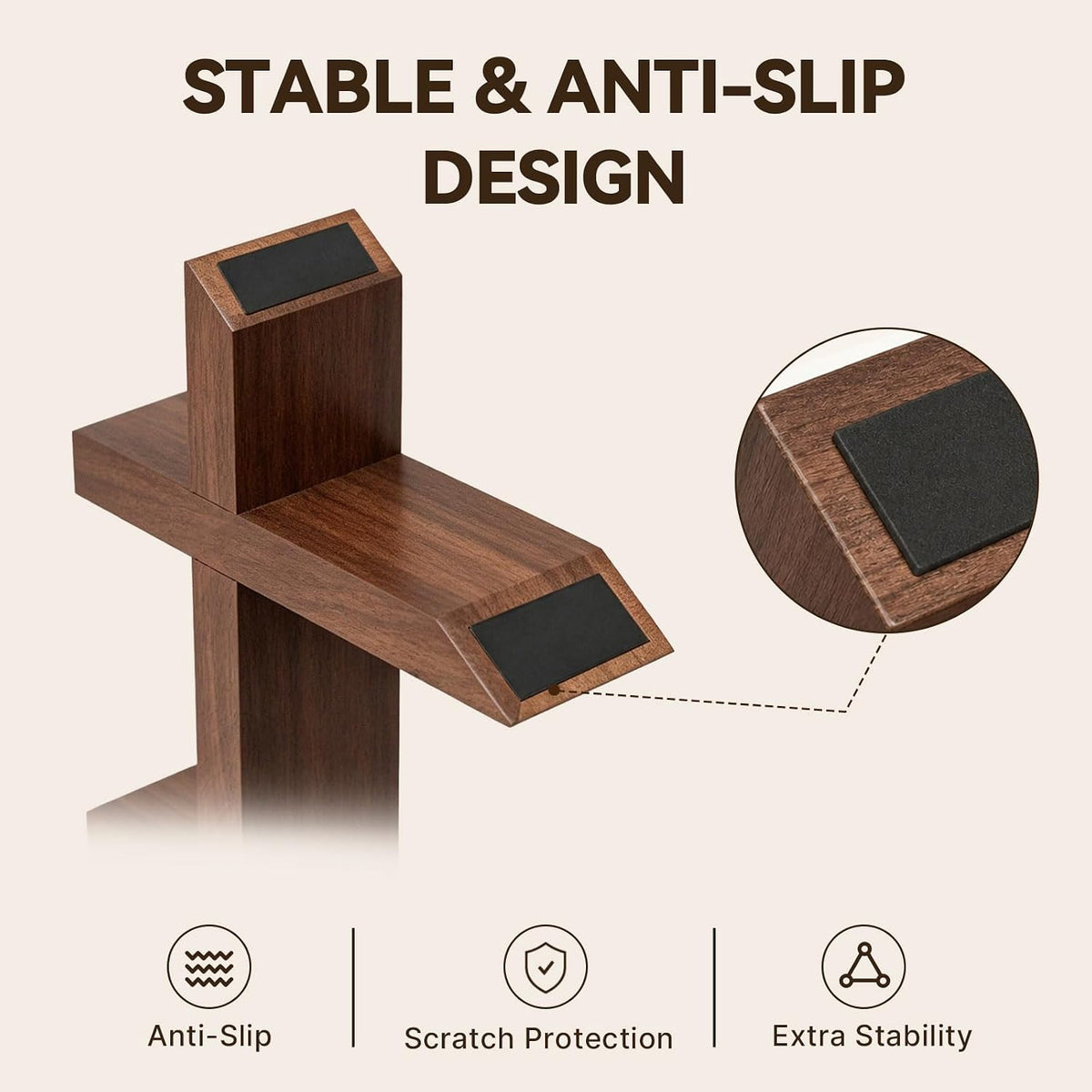 Wood Controller Holder and Headphone Stand, 3-in-1 Gaming Equipment - Image 5