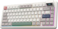 EPOMAKER RT82 Wireless Mechanical Keyboard with Screen, VIA Custom | 2.4GHz/USB-C/BT5.0, RGB Backlit, Gasket, 5-Paddings, PBT Keycaps, Hot-Swap Retro Gaming Keyboard (Sea Salt Silent) by EPOMAKER