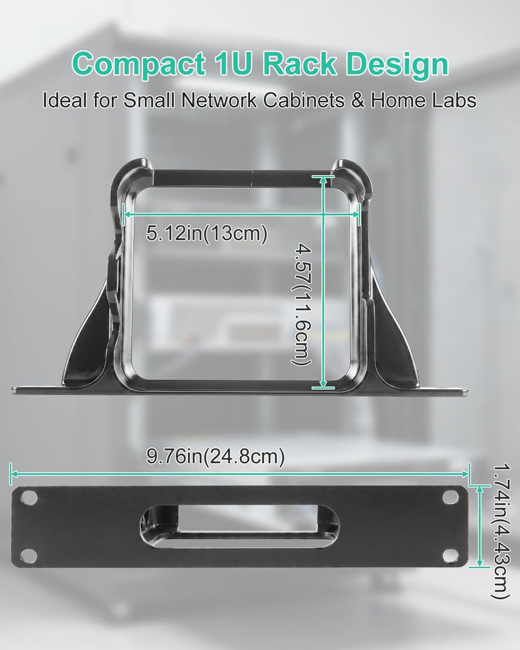 Rack Mount Bracket Fit for UniFi UCG Ultra & UCG Max, 10 Inch 1U Shelf - Image 4