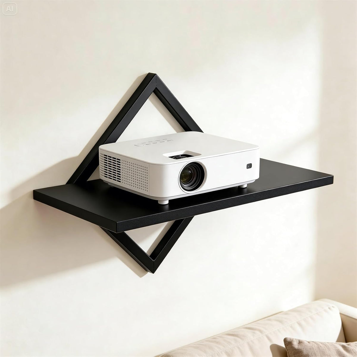 DAWASAPAT Projector Shelf for Wall Mount, 14.97" x 7.87" Floating Shelf & Rack Holder for Router, Modem, Cable Box, Compatible with Gaming Consoles - Image 7