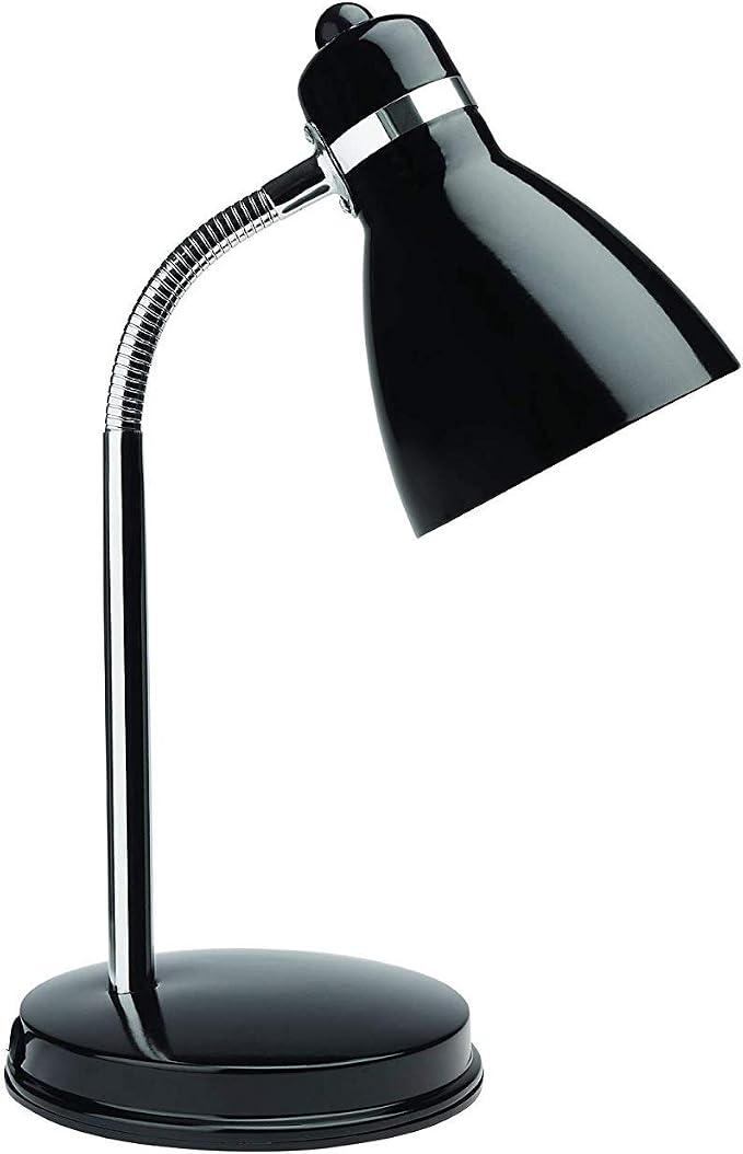 Newhouse Lighting NHDK-OX-BK Oxford Black Metal Flexible Classic Desk or Table Lamp for Office or Bedroom Use - Image 2