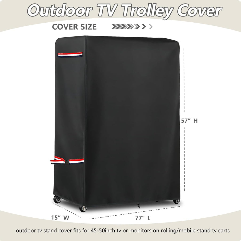 80-85 Inch Waterproof Outdoor TV Trolley Cover,Courtyard TV Cover - Image 2