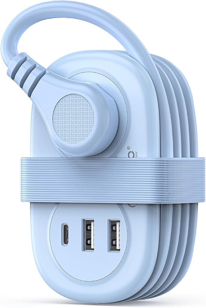 ORICO Cruise Approved Power Strip for Travel, 5 in 1 Extension Cord | with 2 AC Outlets 2 USB-A and 1 USB-C Ports , 3.7 ft Flat Plug Wrap-around Power Strip for Cruise Office, Hotel, Home- AP3 - Image 9