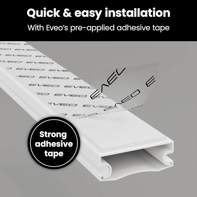 Cord Covers for Wires on Wall - 150in Cable Management Cable Hider - Cord Hiders for TV On Wall - Paintable Cable Concealer - Wire Covers for Cords - 10X (L16 x W0.95 x H0.5) - Medium | Black - Image 2