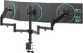 WALI Triple Monitor Mount for 13-32 inch Screens, up to 17.6 lbs per Arm | Adjustable 3 Monitor Desk Mount with Swivel, Tilt, Rotation, Triple Monitor Stand for Desk, VESA 75/100mm (GSDM003), Black by WALI