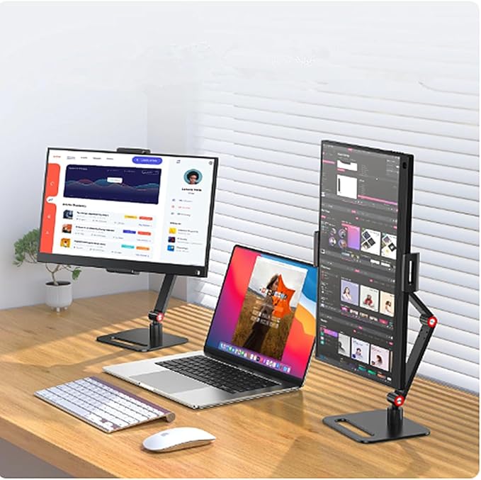 Portable Monitor Holder for 6-17.3 inch Screen Desktop Monitor Tablet Stand | Portable Monitor Stand Foldable Expandable Holder for phones, tablet and Portable Monitors - Image 3