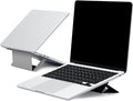 MOFT Laptop Stand for Desk, Adhesive Airflow Laptop Cooling Stand for Heat Dissipation with 2 Adjustable Viewing Angles, Foldable & Portable Computer Stand Compatible with Laptops 11"-16", Cool Grey by MOFT