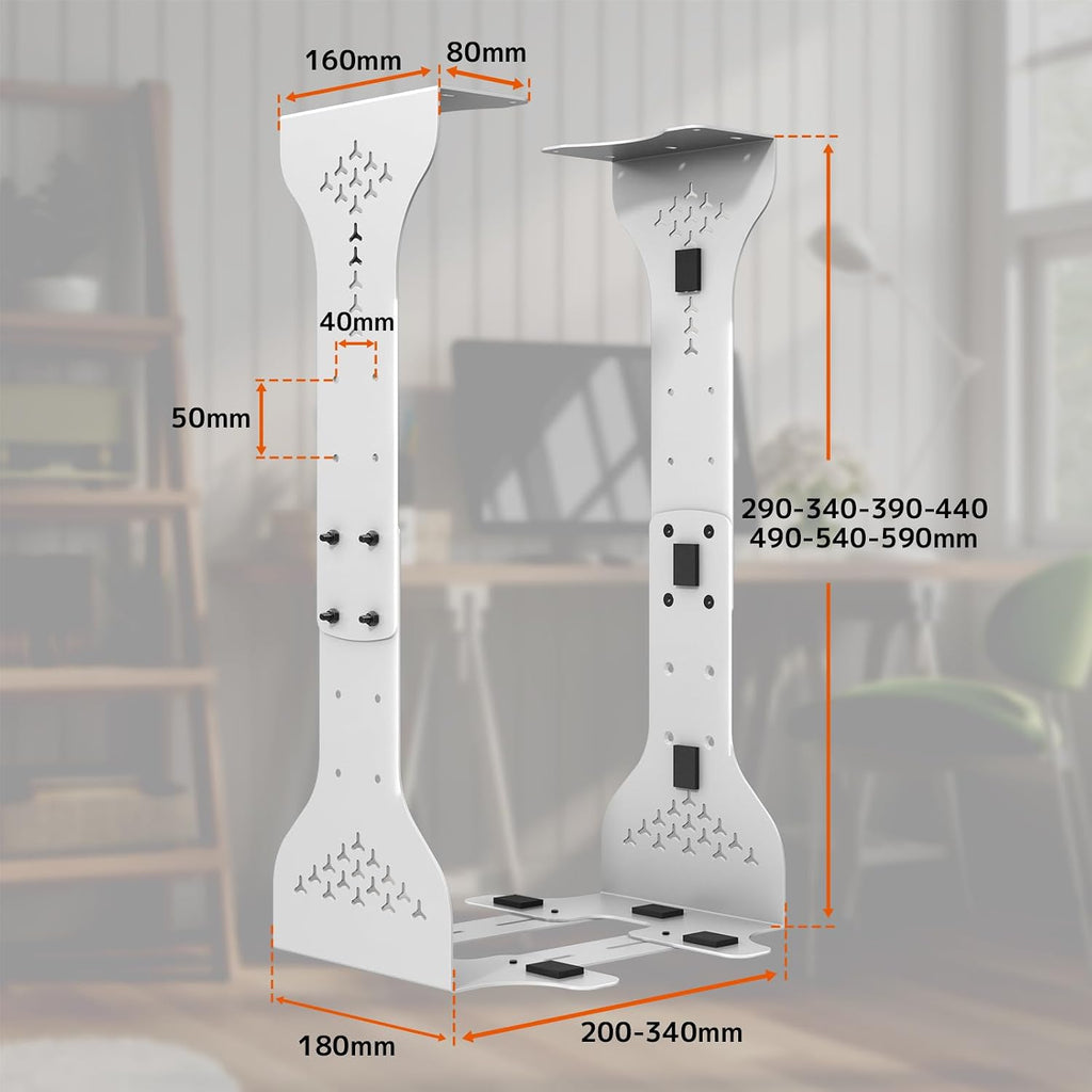 PUTORSEN Under Desk PC Mount, 7.9-13.4’’ Width Range, up to 77 lbs - Image 5