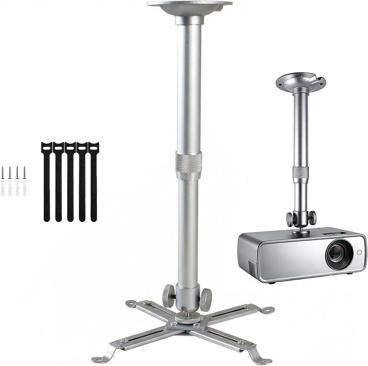 DAWASAPAT Universal 2-in-1 Projector Mount Bracket with Extension Pole, 7.87" - 15.74" Height Adjustable Holder for Projectors by DAWASAPAT