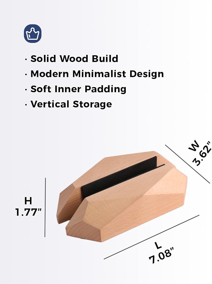 Adjustable Vertical Laptop Stand, MacBook Holder Wood Stand, Wooden Laptop Stand, Vertical Laptop Holder for Desk, Width Adjustable Dock Fits All MacBook/Surface Pro - Image 7