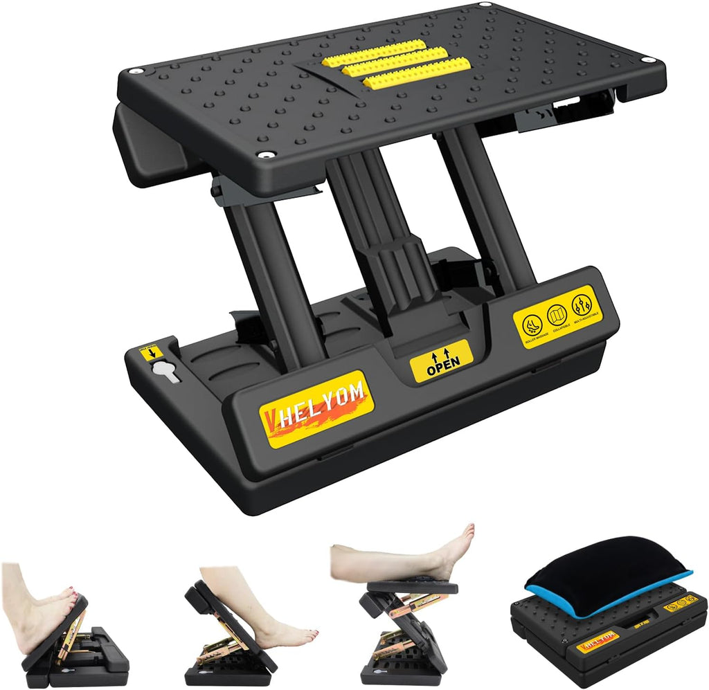 footrest for Under Desk at Work, Massage and Soft Cushion, for Multi-Scene by Vhelyom