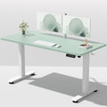 Veken 55 Inch Large Electric Standing Desk, Gaming Table, Green | Height Adjustable Sit Stand Up Computer Tables for Home Office, Study , Writing, Suit students, employees and group work by Veken