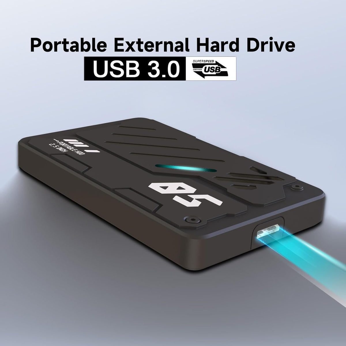Ultra Slim Portable External Hard Drive USB 3.0 HDD Storage for PC, Laptop, Mac, Xbox one, PS4, PS5 (320GB) - Image 3