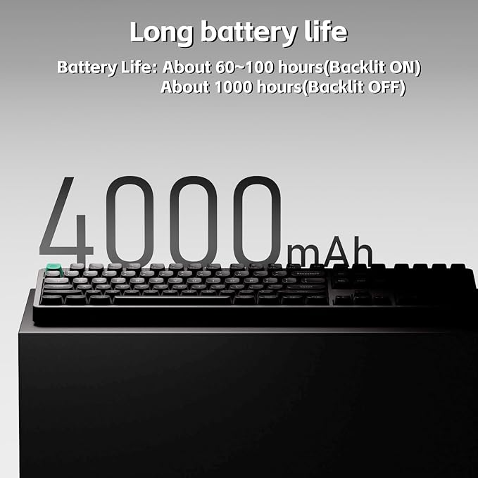 NuPhy Node100 Wireless Mechanical Keyboard, Hot Swappable Custom Bluetooth Keyboard, 109 Keys Computer Gaming Keyboards, Supports Touch Gestures, PBT Keycaps, RGB Backlit, Bluetooth/2.4GHz/USB-C - Image 4