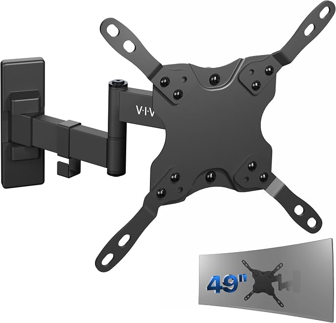 VIVO Full Motion Ultrawide Monitor Wall Mount, Fits Ultra-Wide Screens up to 49 inches and 44 lbs, Wide VESA Range with Tilt and Swivel, Black, MOUNT-VW06 by Unknown