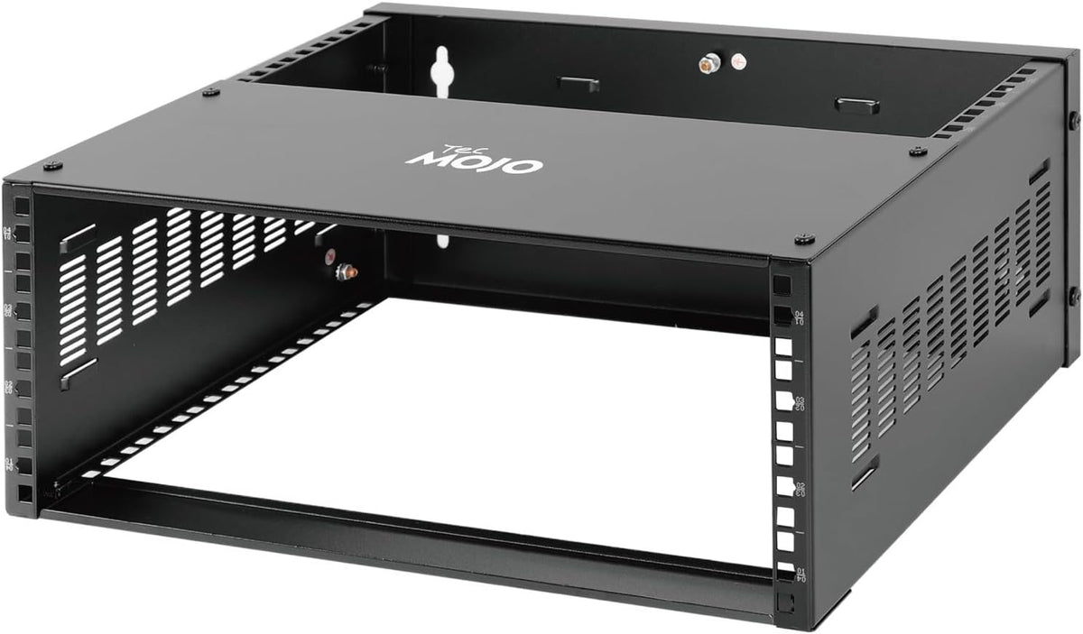 Tecmojo 4U Wall Mount Rack,4U Rack 13.9 inch Depth,132lbs(60kg) Weight Capacity,19" Network Rack for Shallow Server and IT Equipment, Network Switches,Patch Panel Bracket,Black by Tecmojo