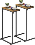 TUTOTAK C Shaped End Table Set of 2, 28.7 inch Tall Couch Small Side Table by TUTOTAK