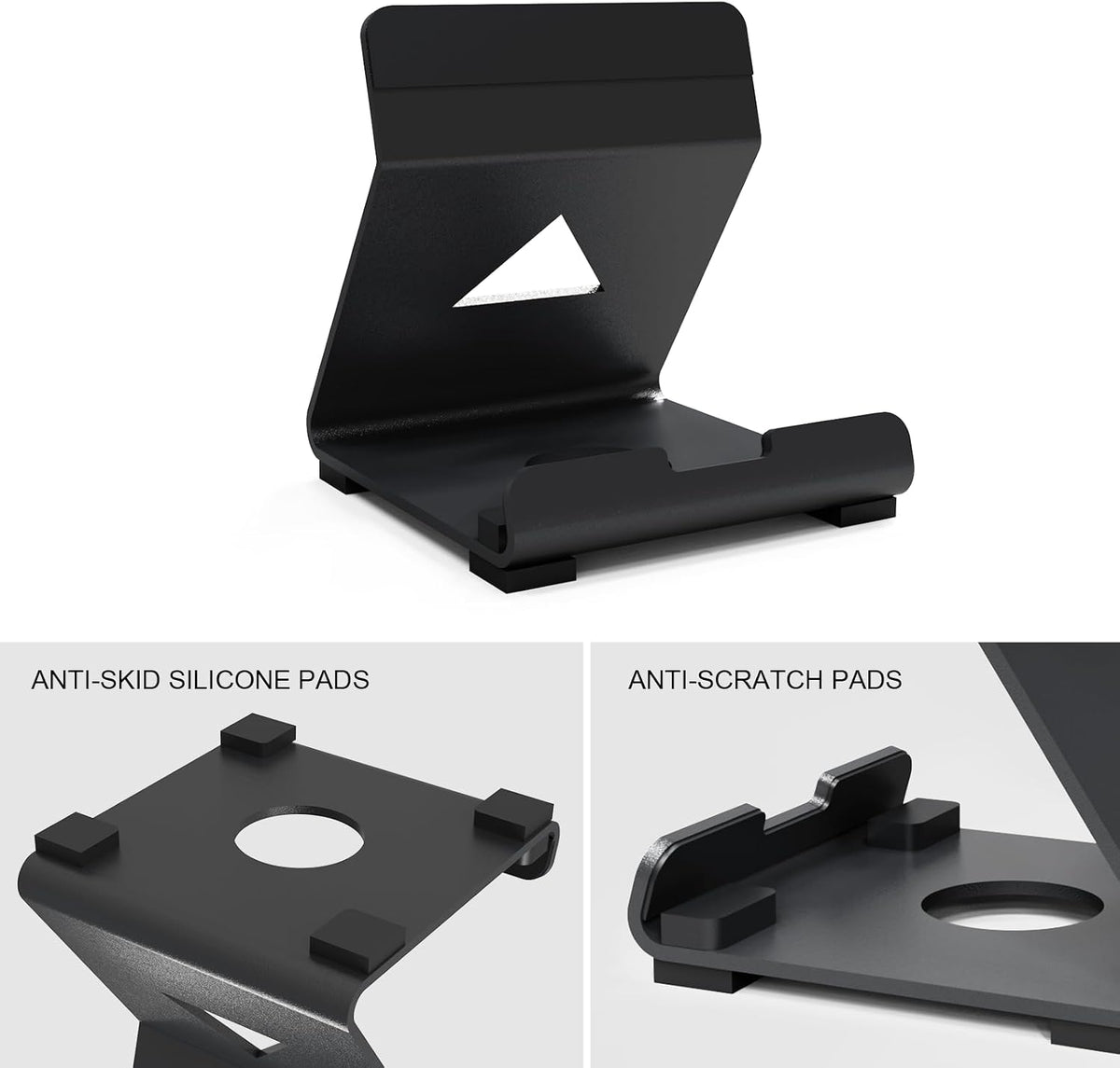 Stand Base Compatible with Rog Ally X/PS5 Portal,Frosted Aluminum Alloy Playstand with Anti-Slip Holder for PlayStation Portal Handheld Console,Switch,Rog Alloy-Black - Image 6