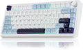 AULA F75 75% Wireless Mechanical Keyboard, Hot Swappable Creamy Keyboard, Pre-lubed Reaper Switches, 2.4GHz/Type-C/BT5.0, RGB Backlit Gaming Keyboards(White & Blue) by AULA