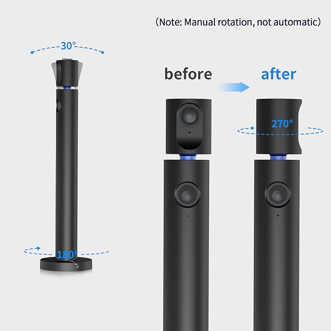 CZUR Halo X Pro Dual Webcam for PC, 1080P Web Camera with Microphone | USB Camera for Computer, 90° View, Plug & Play, Compatible with Windows&Mac, for TikTok/YouTube/Yahoo Messenger - Image 6