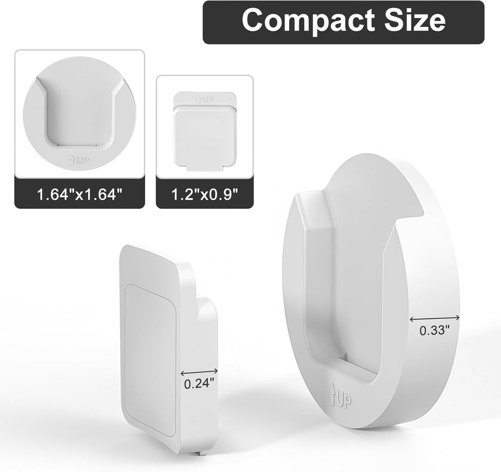 Magnetic Remote Control Holder Wall Mount, 4 Pack Upgrade Remote Control Organizers Storage Self-Adhesive TV Remote Control Caddy for Back of TV White - Image 4