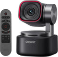 OBSBOT Tiny 3 4K PTZ Webcam 1/1.28" CMOS, W Smart Remote 2 | 50MP HDR 4K@30fps 1080p@120fps Spatial Audio Tri-Mic Voice/Gesture Control AI Tracking 2.0 Streaming, Meeting, Gaming by OBSBOT