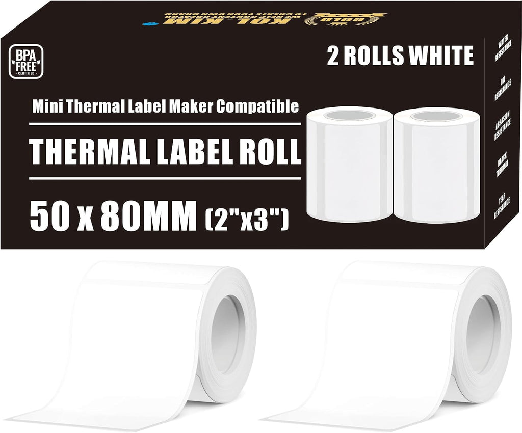 2x3 M110 Thermal Labels for Phomemo Printer M110 Labels M220 M200 M120 M221 M102 Print Master Refill Ponek M100 for NADA Print N20 Label Refill for Clabel 221B 1.97''x3.15'' 50x80 mm by KOl.KIM