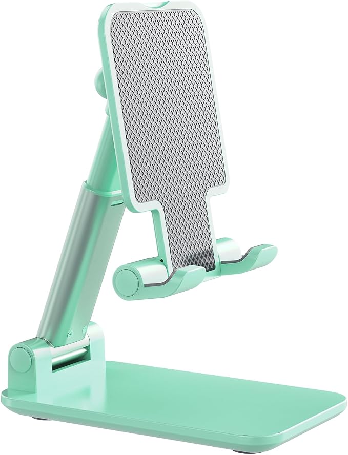 Phone Stand for Desk, Cell Phone Holder Cute Smart Cellphone Stand Foldable Stands Compatible with Under 8" Devices, Office Accessories, Pink by OGMAPLE