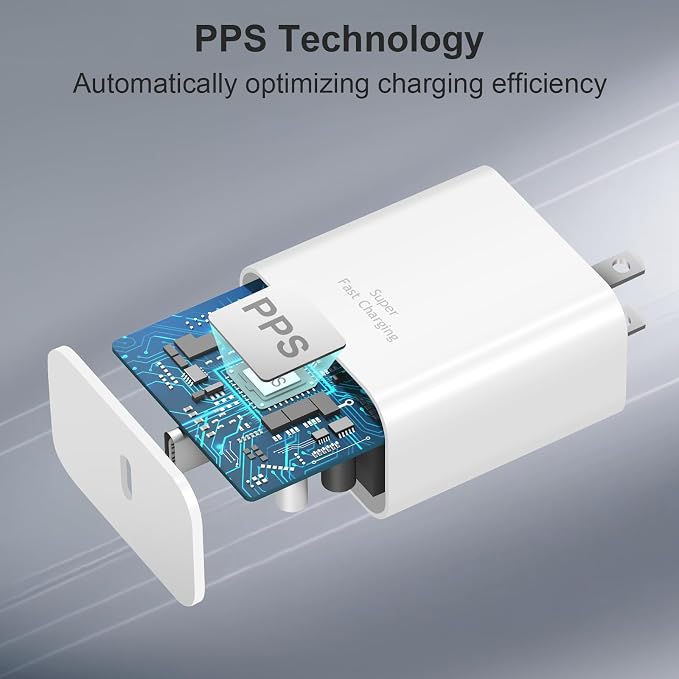 USB C Charger Type C Charger Fast Charging Long 6FT 45W Samsung Charger | for iPhone Air/17 Plus/17 Pro/17 Pro Max/16 Plus/16 Pro/16 Pro Max/15 Pro Max/iPad Pros/Samsung Galaxy S26/S25,Android(White) - Image 3
