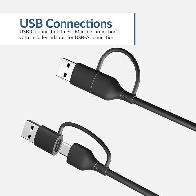 Cyber Acoustics CA-2890GX USB Speaker Bar with Music-Sync LED Lights | Monitor-Mounted Speaker Bar, Great for Music and Casual PC Gaming, 9 Color Modes, USB-C with USB-A Adapter Included - Image 10