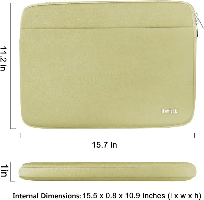 Laptop Case Sleeve 15.6 inch, Shockproof Protective Notebook Bag with Accessory Pocket, Briefcase Carrying Laptop Sleeve for 15.6" HP, ASUS, Dell, Lenovo, Acer -Off White - Image 4
